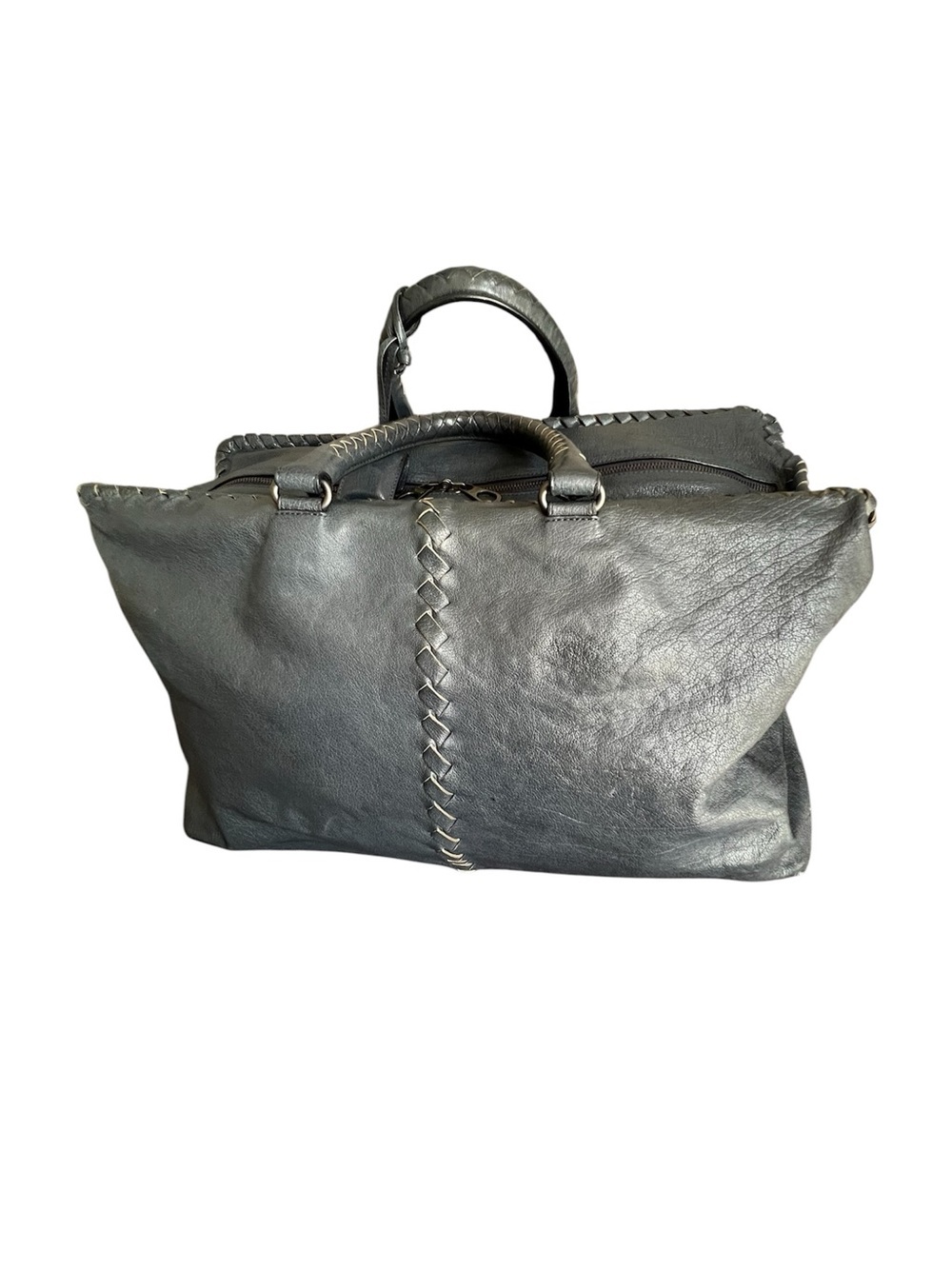 Bottega Veneta dark blue Large Brick Cervo Top Handle Bag - Picture 16 of 16